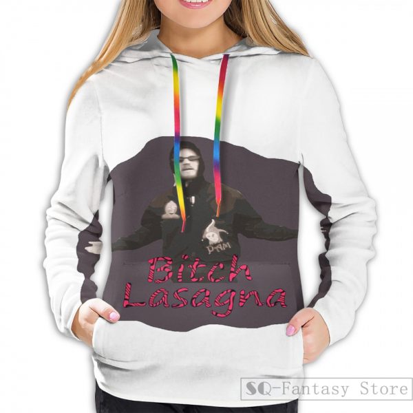 Mens Hoodies Sweatshirt for women funny Pewdiepie Bitch Lasagna print Casual hoodie Streatwear 1 - PewDiePie Merch