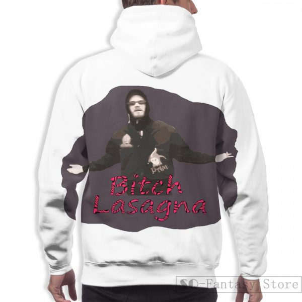 Mens Hoodies Sweatshirt for women funny Pewdiepie Bitch Lasagna print Casual hoodie Streatwear - PewDiePie Merch