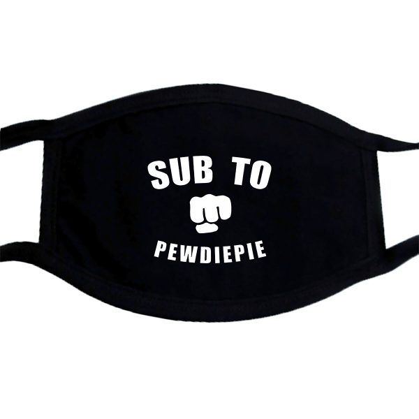 New Sub To Pewdiepie Mens Black masks Mask Clothing PM2 5 - PewDiePie Merch