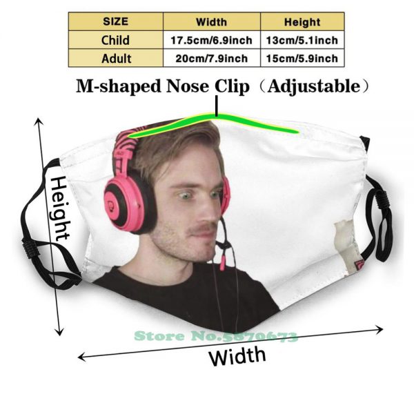 Pewdiepie Enjoying Some G Fuel Edition Reusable Mouth Mask Filter Cool Funny Masks Pewdiepie Felix Youtube - PewDiePie Merch