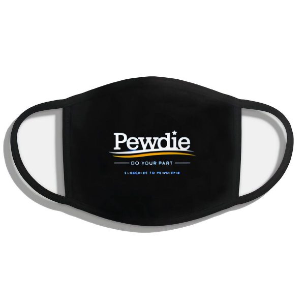 Pewdiepie Subcribe Logo USA Print Kawaii mask 100 cotton - PewDiePie Merch