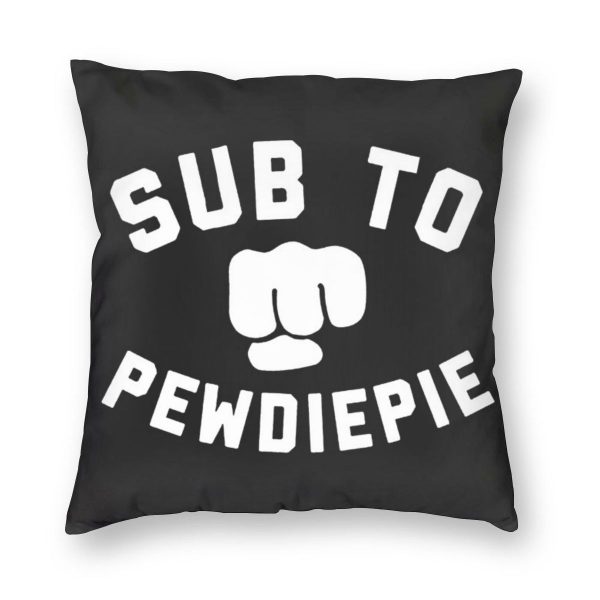 Throw Pillows Case Subscribe to Pewdiepie sofa decorative pillow cushions pillow cover 2 - PewDiePie Merch